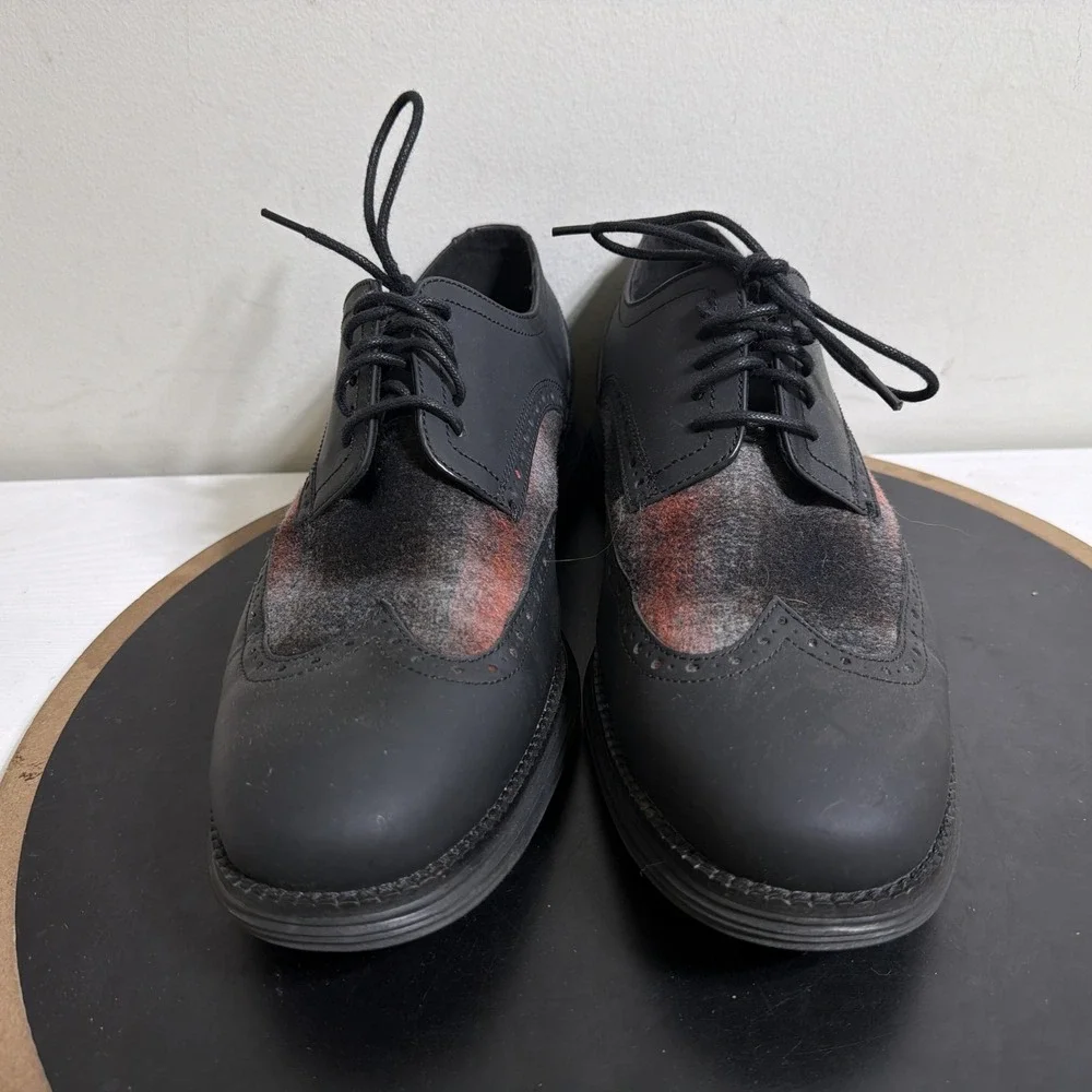 Cole Haan Grand.OS Shoes Mens Size 10 M Black Leather Brogue Dress Oxford C28862